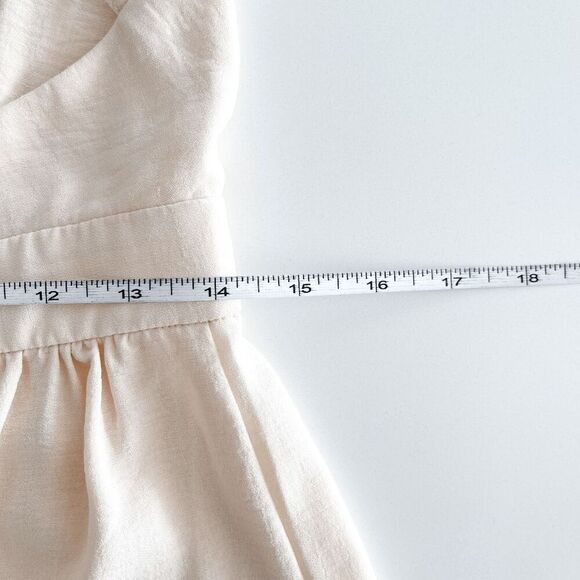 Monk & Lou AVA Womens Sleeveless V Neck Backless Midi Dress Cream Small NWT - Picture 8 of 10